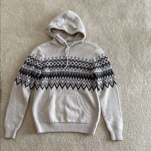 Old Navy Gray and Black Fair Isle Jacket